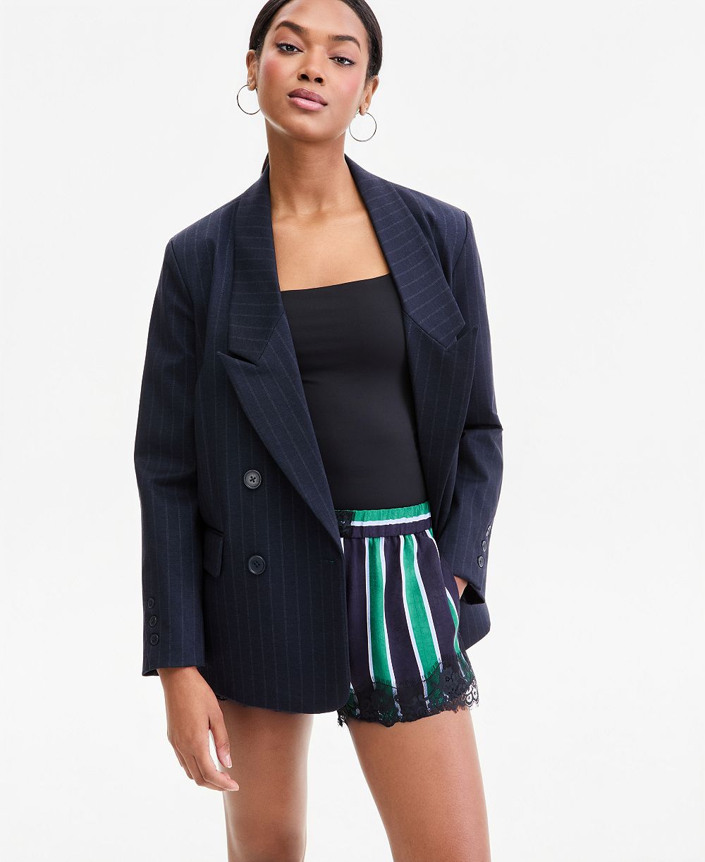 Женский блейзер Bar III Pinstripe Double-Breasted