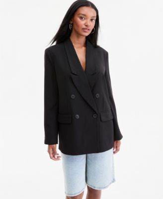 Bar III Women's Peak-Lapel Double-Breasted Blazer, Macy's Exclusive