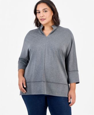 Jones New York Plus Size V-Neck Top