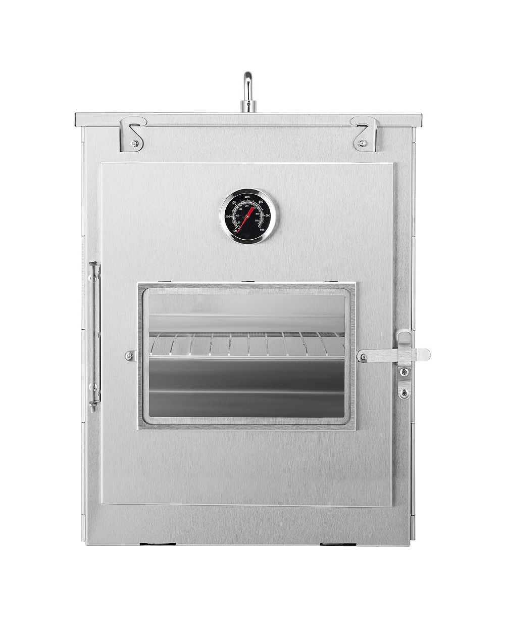 Складная походная печь COZITO, портативная печь из нержавеющей стали 30L с 3-ярусным грилем и термометром