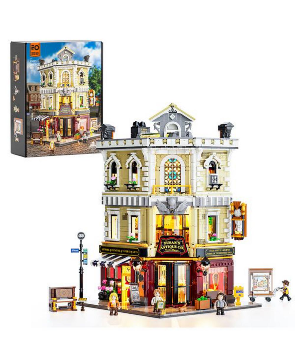 Lumibricks 2847 Pcs LED Antique-Store Lighting Building-Bricks Набор конструктора в стиле ретро-магазина для взрослых и подростков