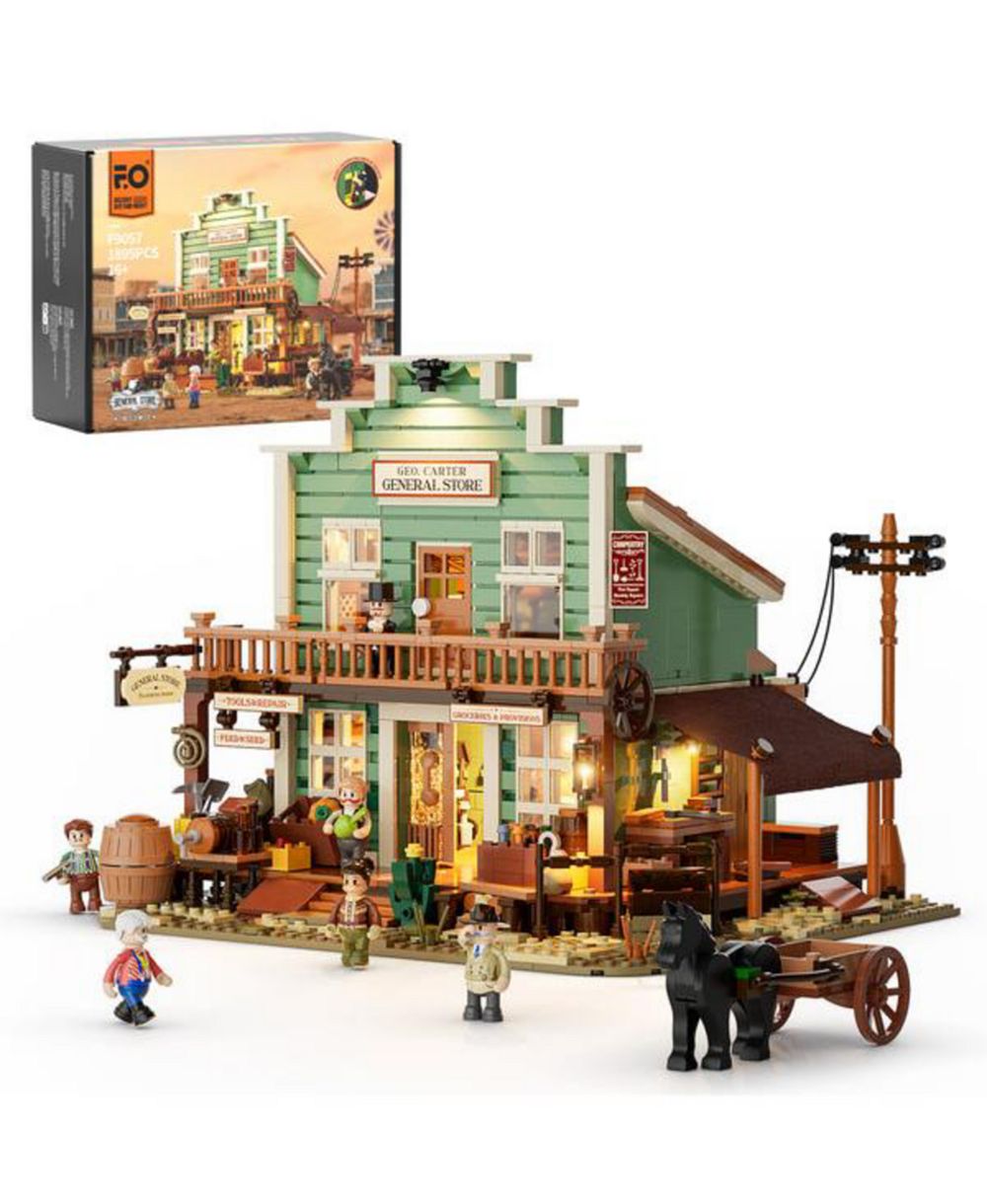 Lumibricks набор конструктора Western General Store Lighting Building-Bricks, коллекция Old West Town для взрослых