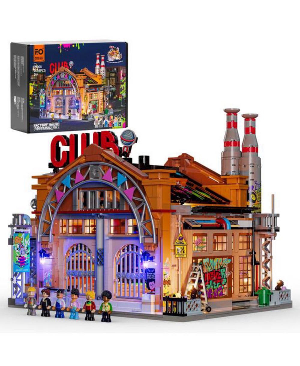 Lumibricks Набор строительных блоков Factory House of Music Lighting, 2654 шт., модульная коллекция для взрослых и подростков, любителей уличной культуры