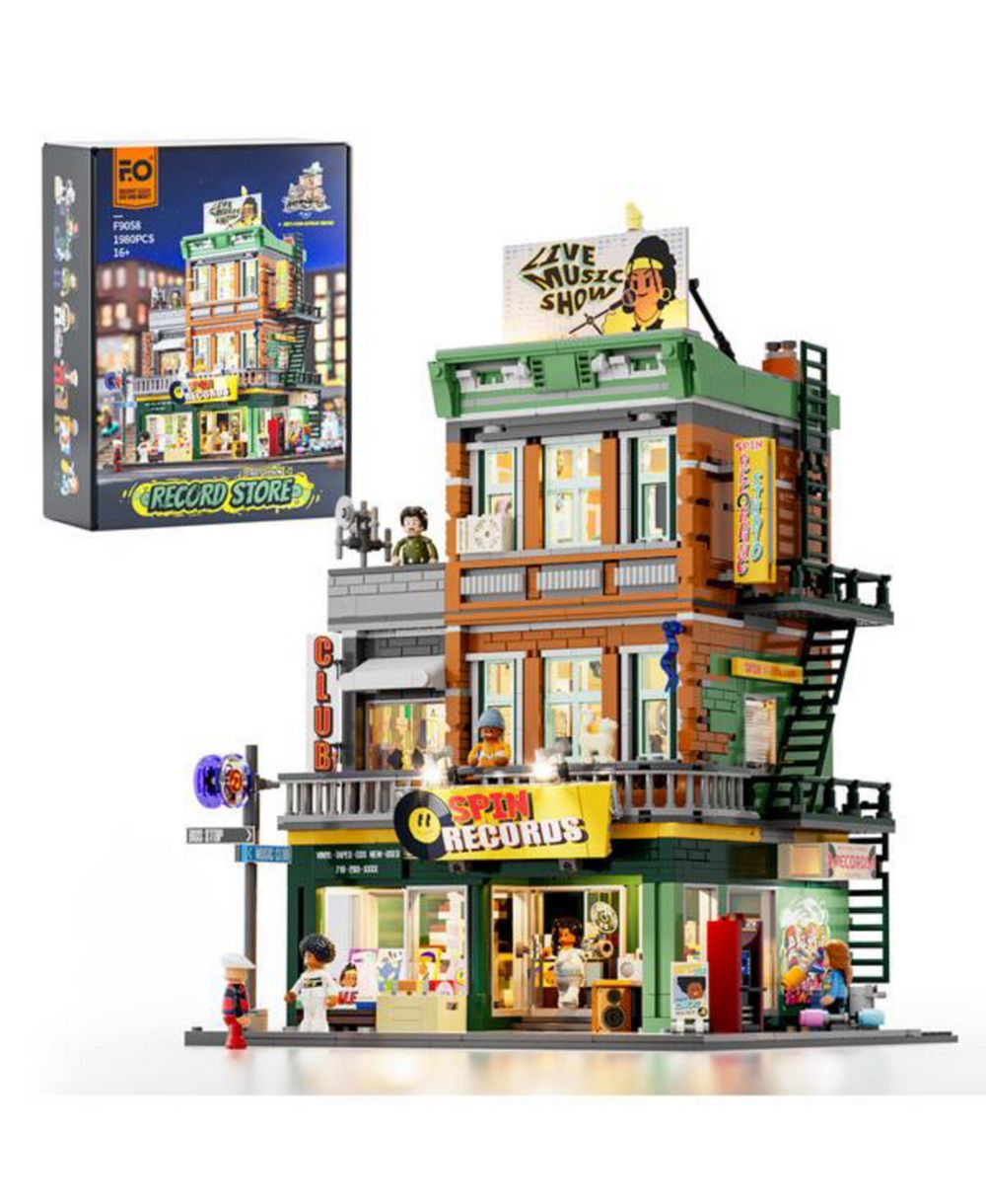 Конструктор Lumibricks Street Fusion City Record Store 1980 1980 Pcs