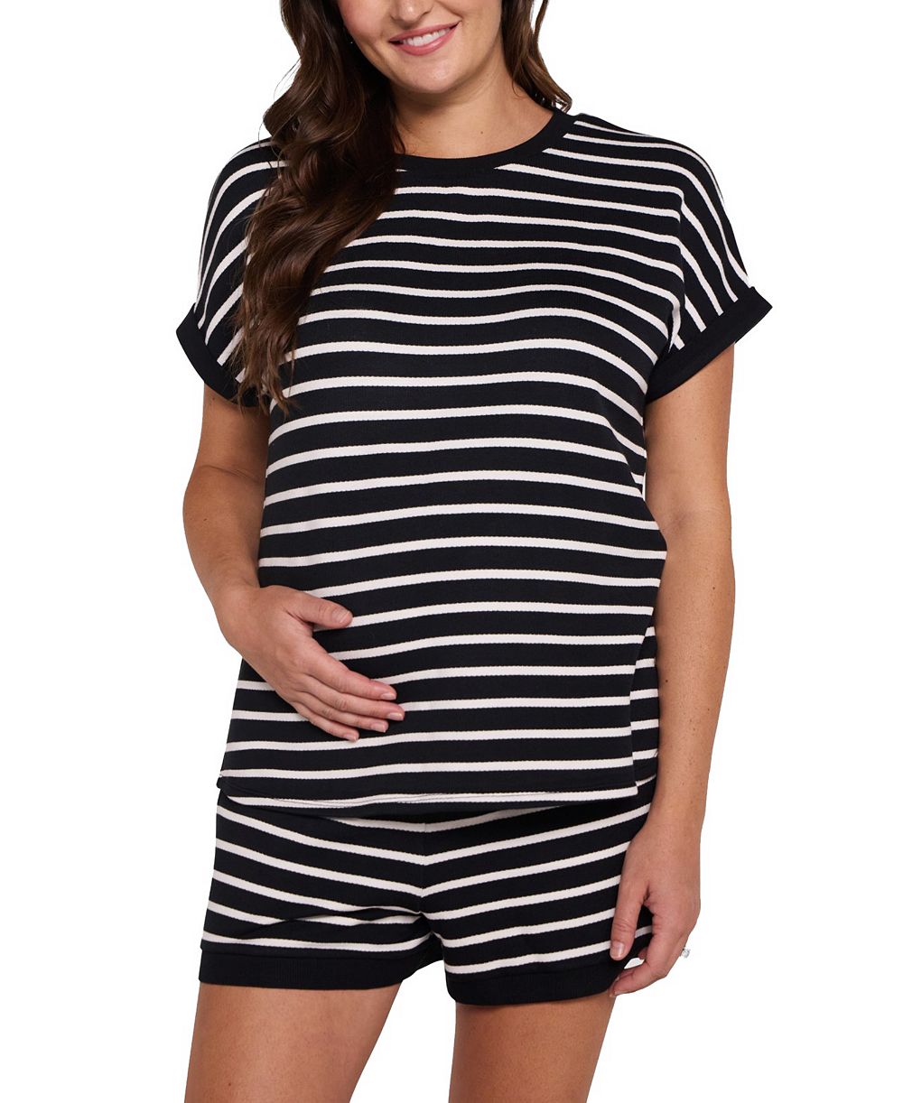 Женский топ Motherhood Maternity с коротким рукавом, свободного кроя