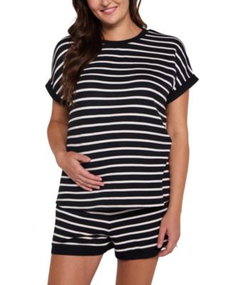 Motherhood Maternity Women's Motherhood Cap Sleeve Relaxed Fit Top