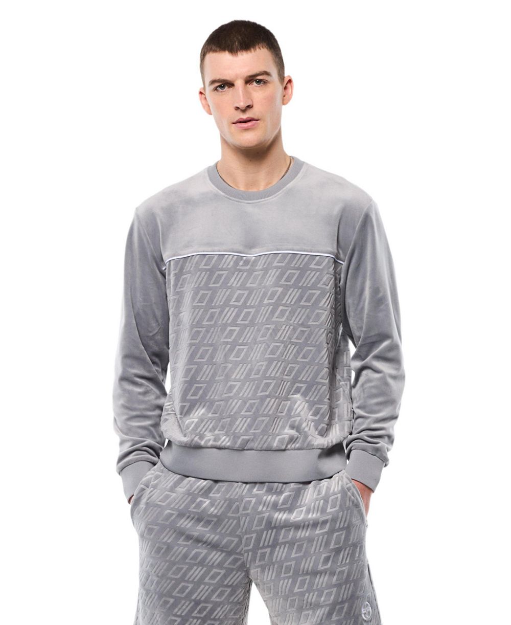 Мужской велюровый джемпер Sergio Tacchini Bandiera с тиснением