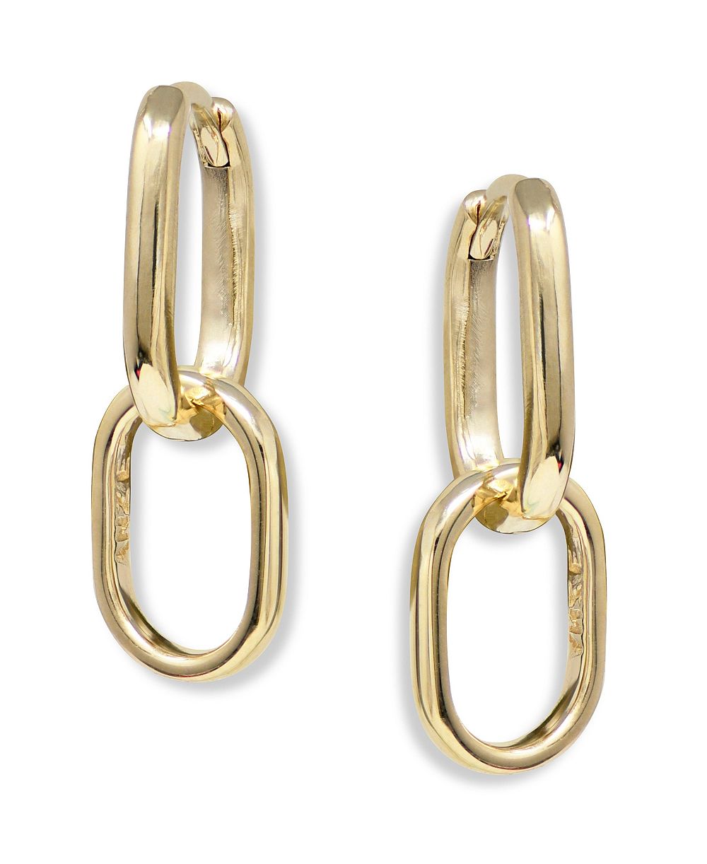 Серьги-кольца Anzie Classique Jojo Paper Clip Double Hoops