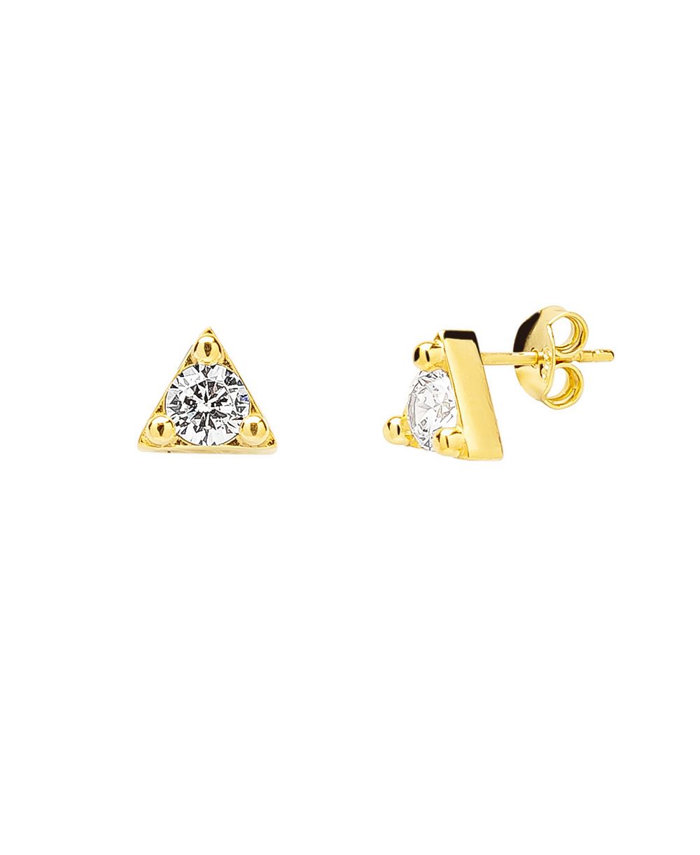 Spero London Triangle Sterling Silver Stud Earring