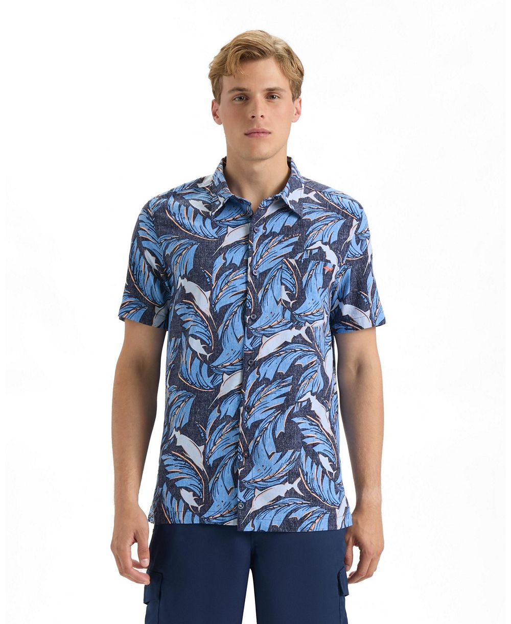 Salt Life Мужская рубашка Palm Promenade Woven