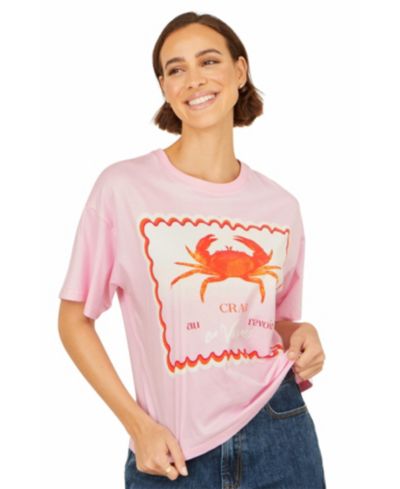 Женская футболка Yumi Crab Vacation Print