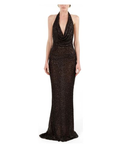 NOCTURNE Women's Off-Shoulder Sequin Embellished Maxi Dress