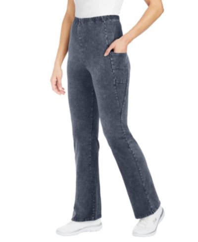 Брюки Woman Within Plus Size Stretch-Cotton Knit