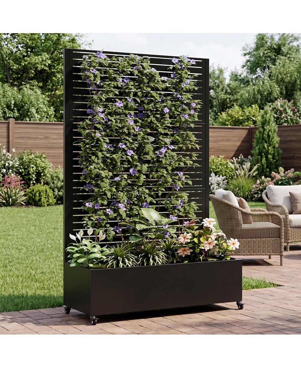 Металлическая садовая грядка Streamdale Furniture с решеткой 73"x47"x16"