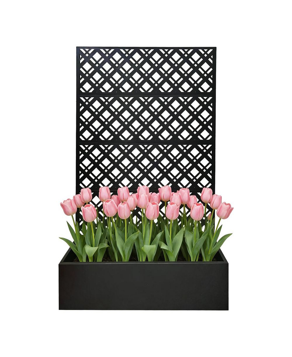 Streamdale Furniture Metal Raised Garden Bed with Trellis, 70.9"H x 43.3"W x 15.8"D