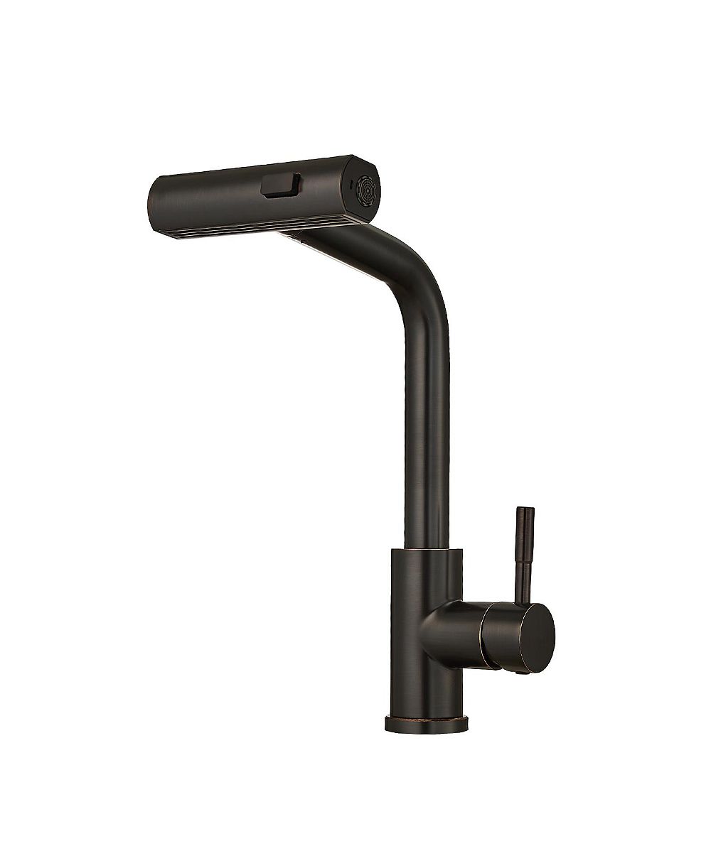 PHYING 3 Spray Modes Pull Down Faucet 360 Degree Rotatable High Arc Stainless Steel Sink Faucet Oil Rubbed Bronze Modern Kitchen Bathroom Fixture