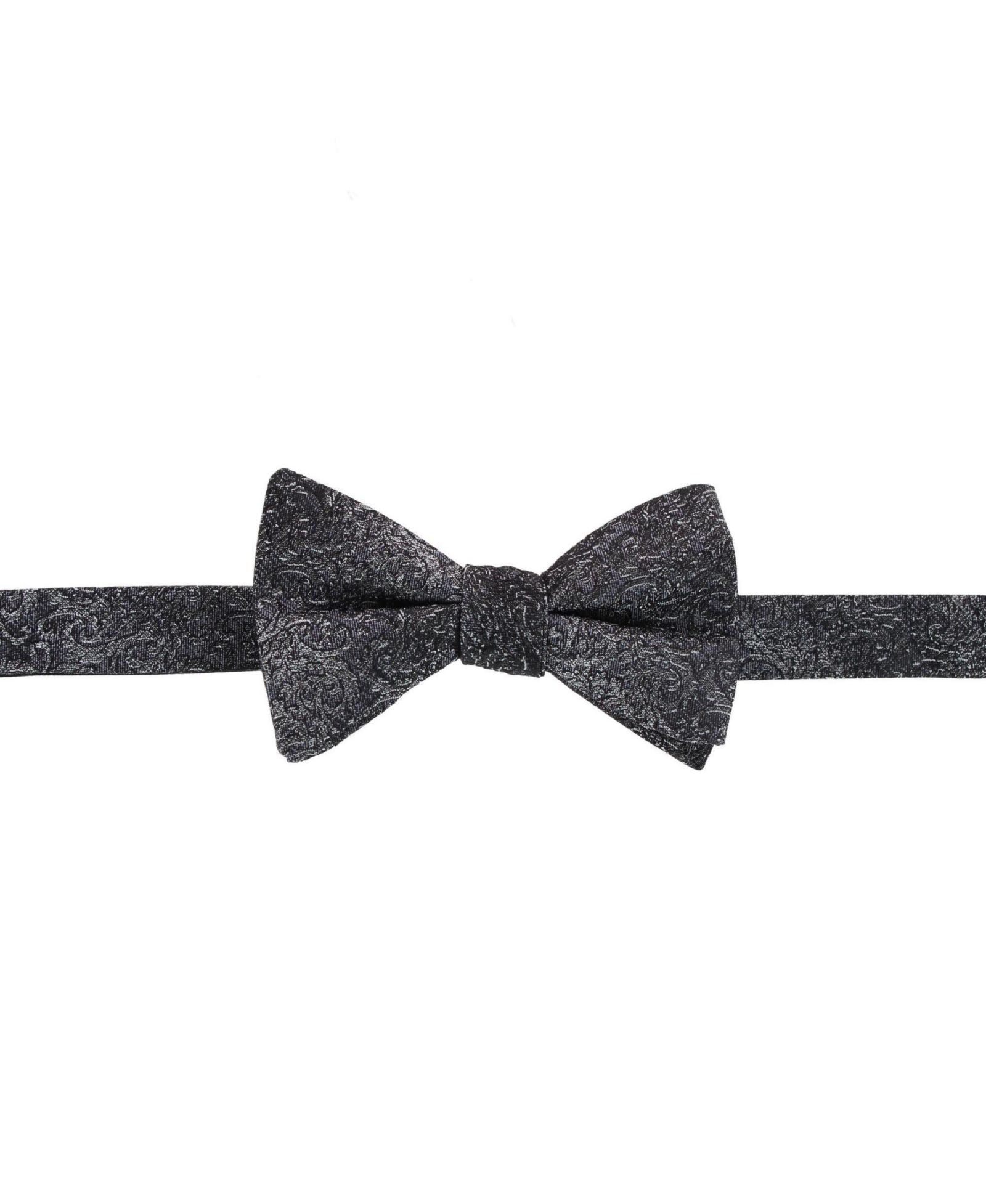 TRAFALGAR Men's Esteban Scrolling Vines Tone on Ton Patterned Silk Self Tie Bow Tie
