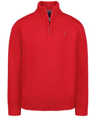 Tommy Hilfiger детский хлопковый свитер с четвертьзастежкой и воротником-стойкой, размеры 8-20