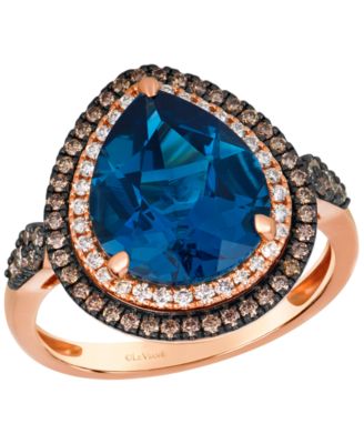 Le Vian Deep Sea Blue Topaz (4-1/2 ct. t.w.), Diamond (0.45 ct. t.w.) Ring in 14k Strawberry Gold (Also Available in 14k Honey Gold & 14k Vanilla Gold)
