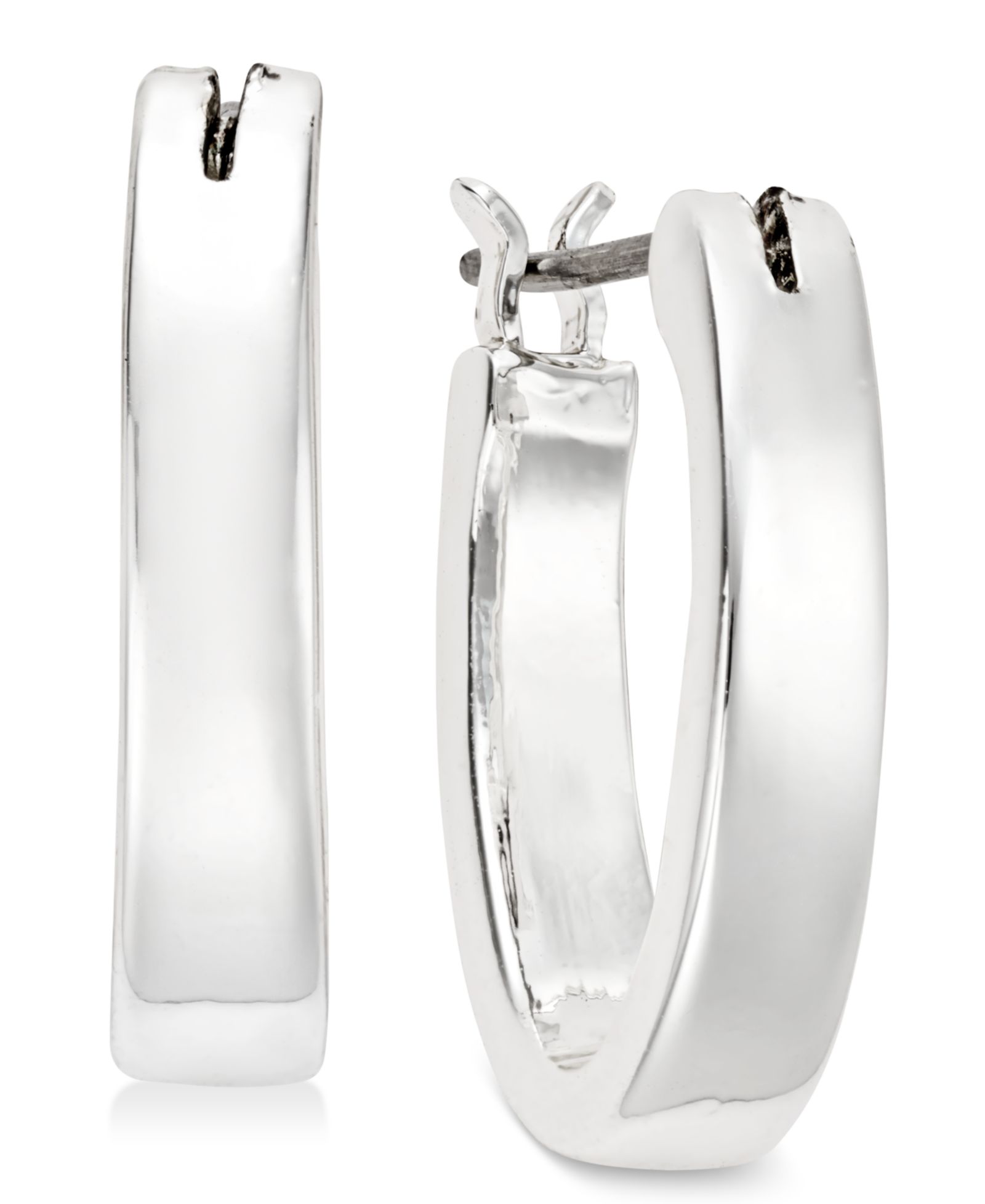 Lauren Ralph Lauren Medium Oval Hoop Earrings 1/2"