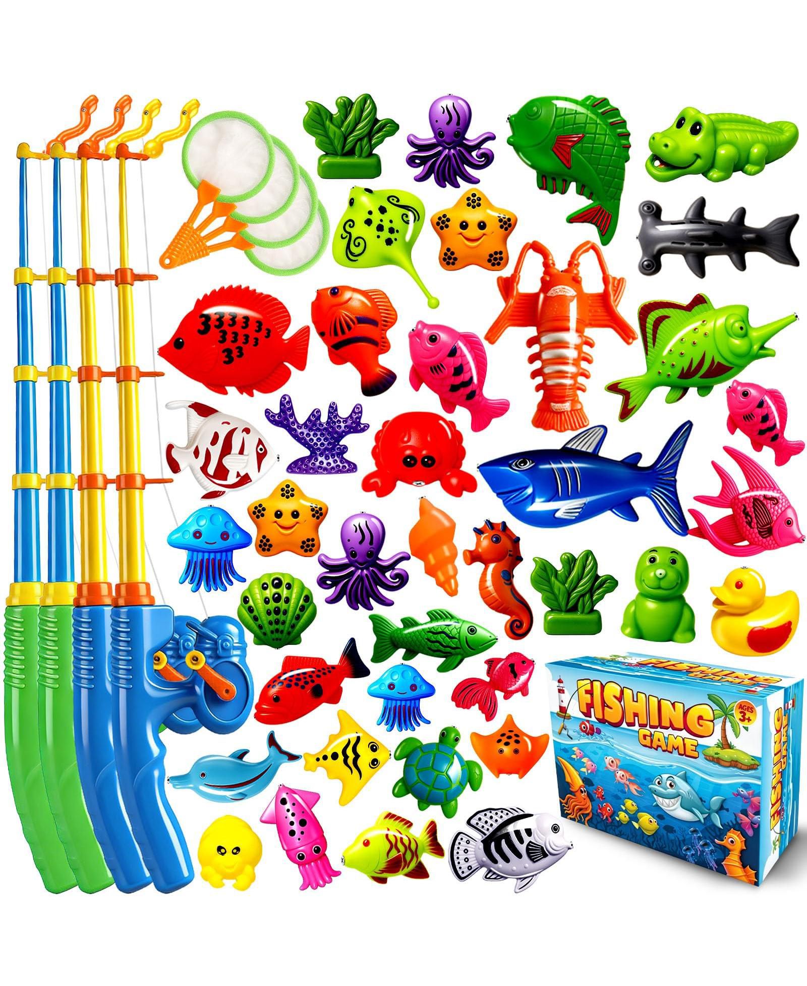 Игровой набор GNUADZ 40 Fishes Fishing Game Set Water Table Bath Toy Kids Gift