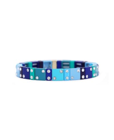 The Lovery Mist Domino Stretch Bracelet 14K Gold-Plated Over Brass 8 millimeters