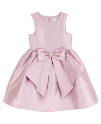 Rare Editions Girls' 2-6X Solid Mikado Drop Waist Dress