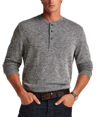 Vintage & Black Men's Vertical Texture Mixy Henley T-Shirt