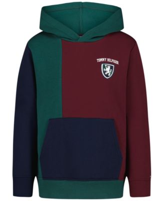Tommy Hilfiger Детский худи с карманом-кенгуру из хлопково-полиэстерной смеси, цветные блоки, размеры 8-20