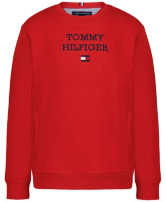 Мужской лонгслив Tommy Hilfiger с круглым вырезом и карманами, размеры 8-20