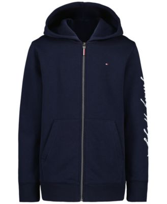 Tommy Hilfiger детский хлопковый худи с капюшоном и карманом-кенгуру на молнии, смесь хлопка и полиэстера, размеры 8-20