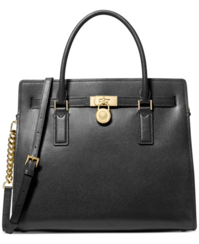 Michael Kors Hamilton Moderne Large Leather Satchel Bag