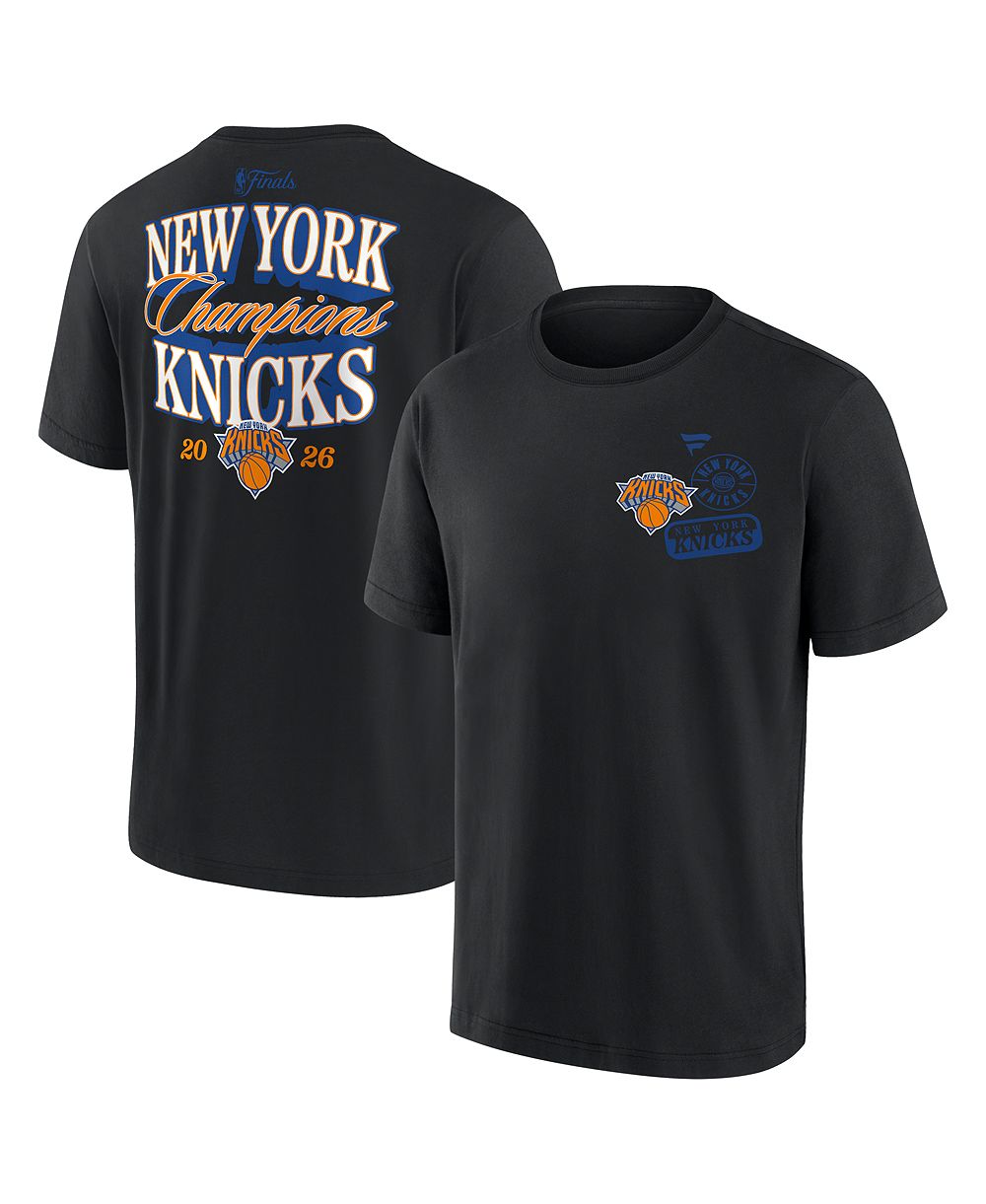 Fanatics Men's Black New York Knicks 2026 NBA Champions Elevated Legacy Heavyweight T-Shirt