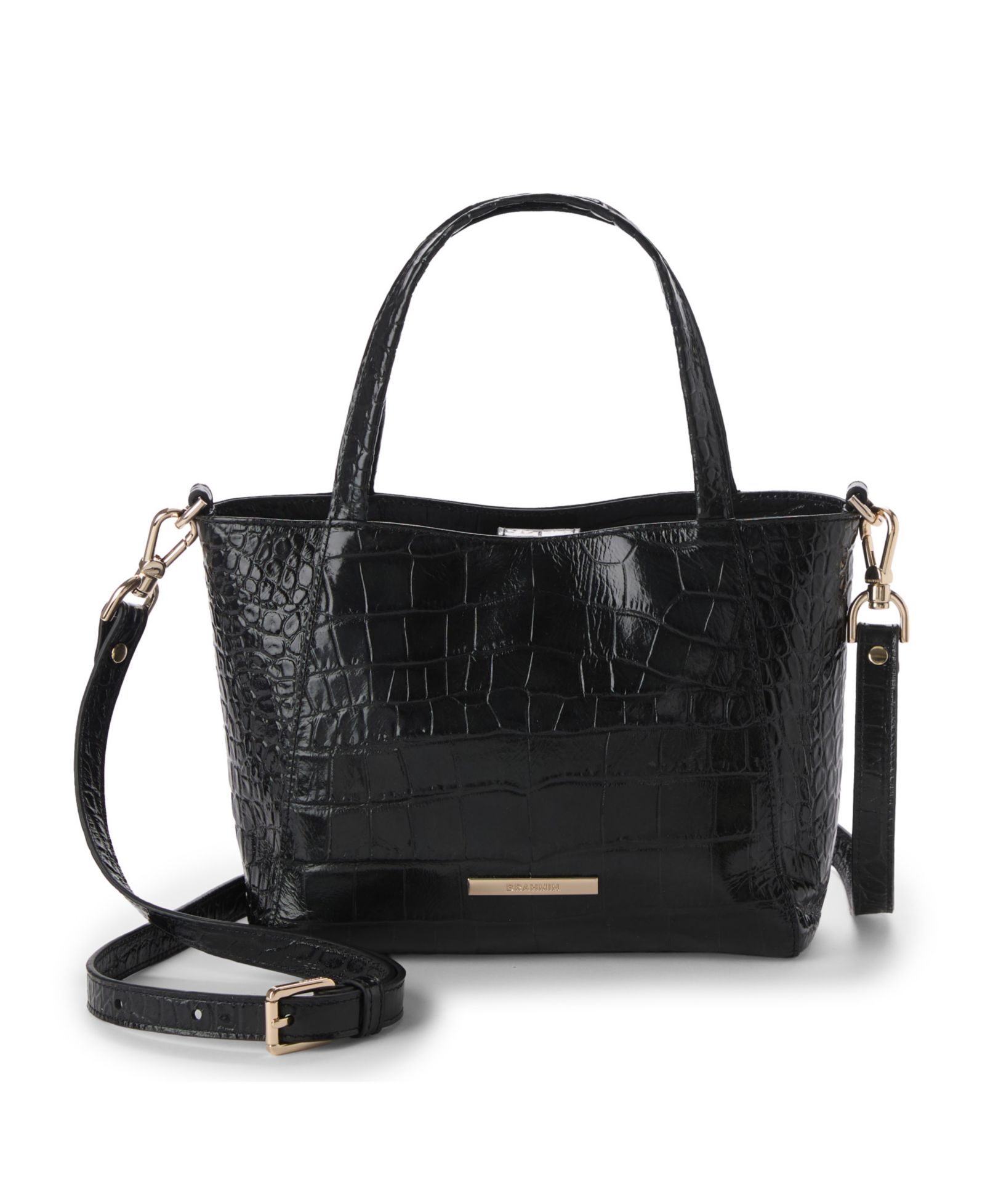 Brahmin Mona Alba Small Leather Crossbody Tote Handbag