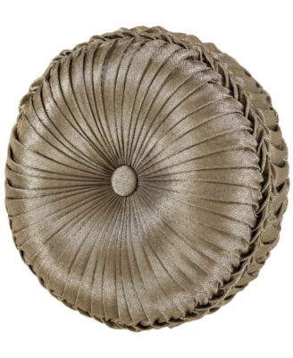 Декоративная круглая подушка J Queen New York Glimmerstone Tufted, 15"