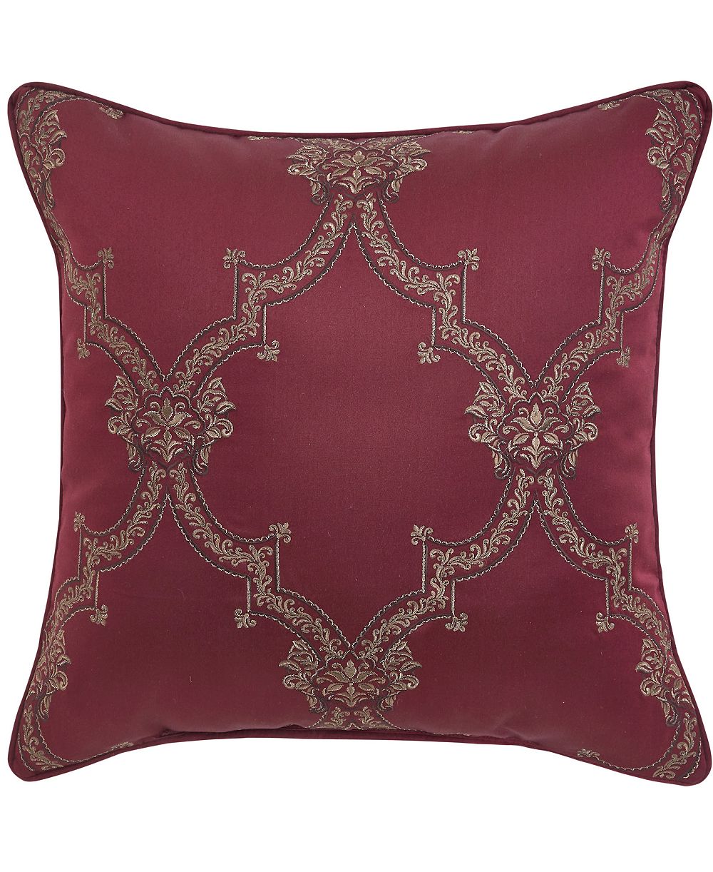 J Queen New York Phyllis Square Embellished Decorative Pillow, 20" x 20"