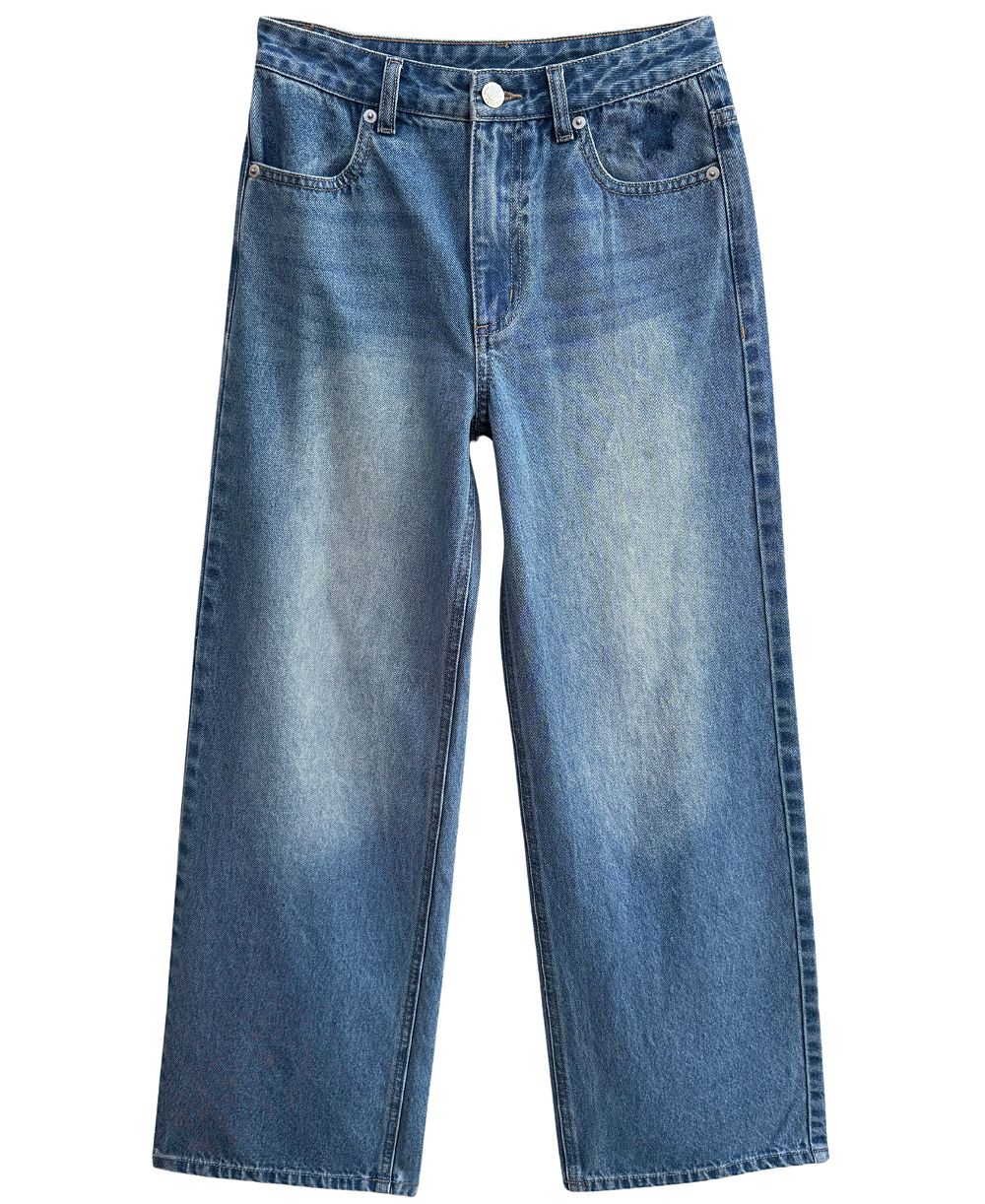 With Jules Girls' 7-16 Wide-Leg Star Patch Jeans