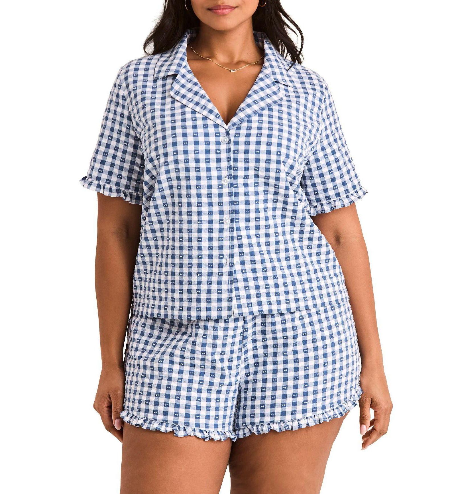 Adore Me Plus Size Barbara Short Pajama Set