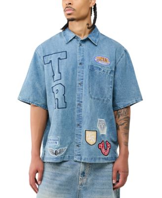 True Religion Men's Denim True Patchwork Shirt