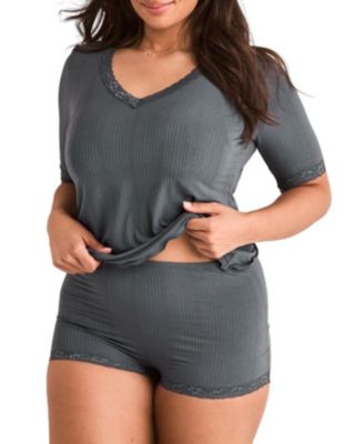 Пижамный комплект Adore Me Plus Size Roxie T-shirt и Hot Short