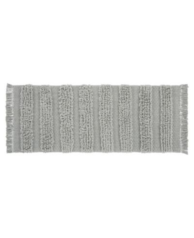 VCNY Home Savannah Fringe Stripe Bath Rug Runner, 24" x 60"