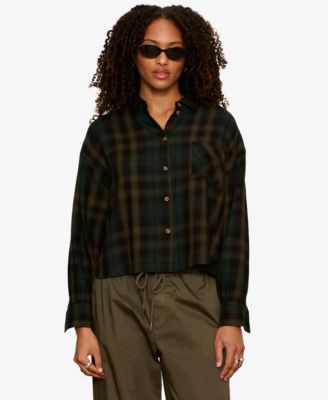 Sanctuary рубашка Petite The Autumn Edit Flannel Cropped Button-Up