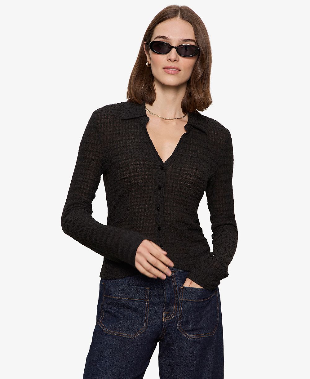 Рубашка Sanctuary Petite Juno Textured Button-Front