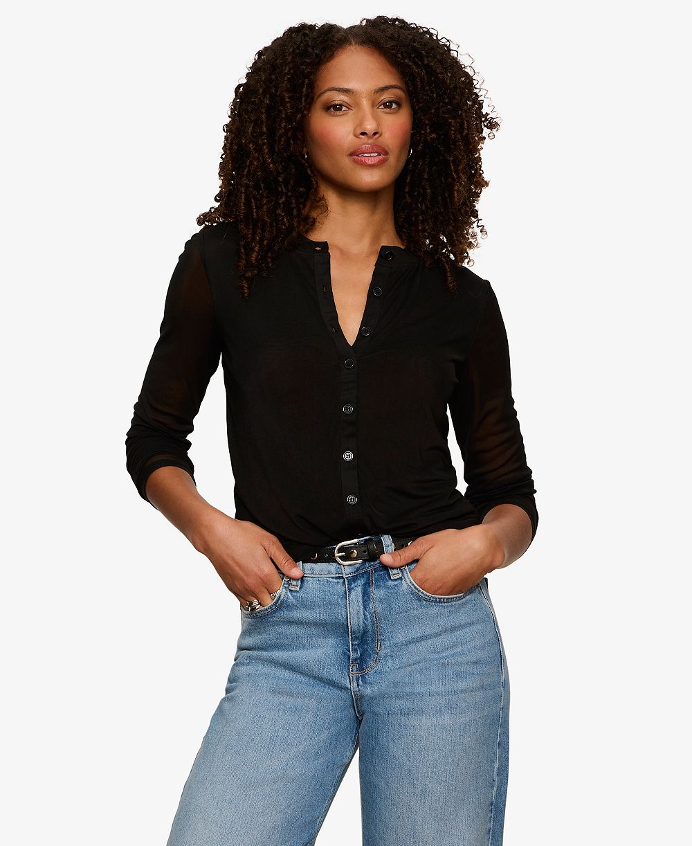 Кардиган Sanctuary Petite Mesh Long-Sleeve