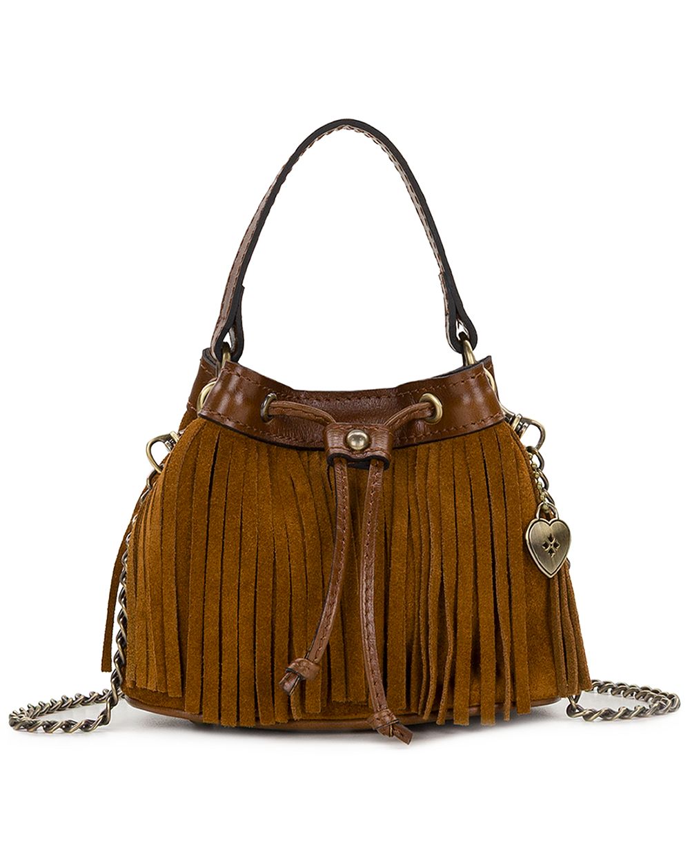 Patricia Nash Elisa Mini Suede Drawstring Crossbody Handbag