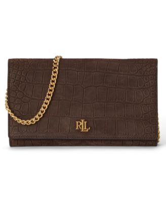 Lauren Ralph Lauren кожаная сумка через плечо Adair II с тиснением под крокодила