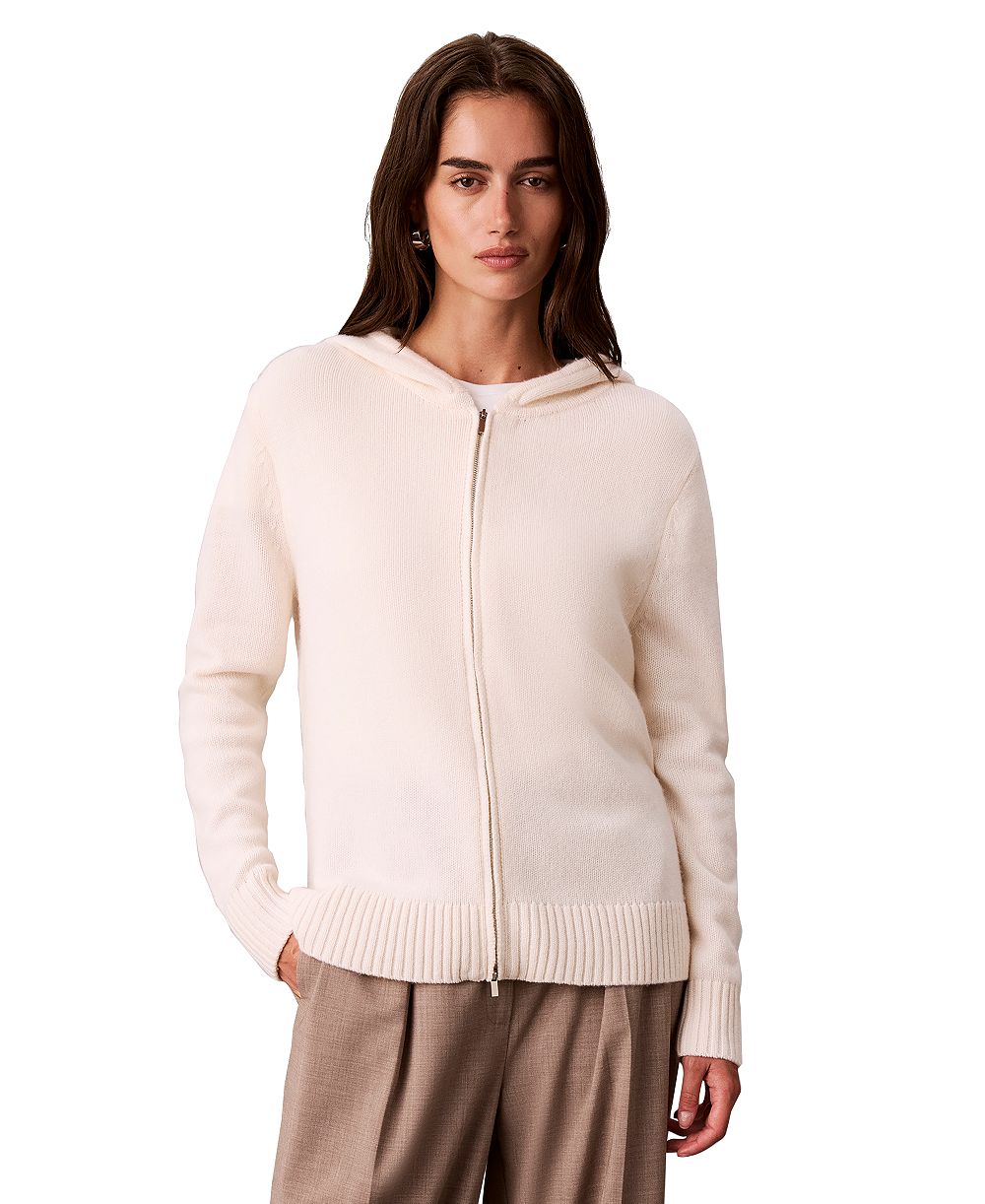 Calvin Klein Women's Lux Zip-Up Hoodie Sweater