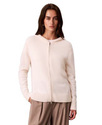 Calvin Klein Women's Lux Zip-Up Hoodie Sweater
