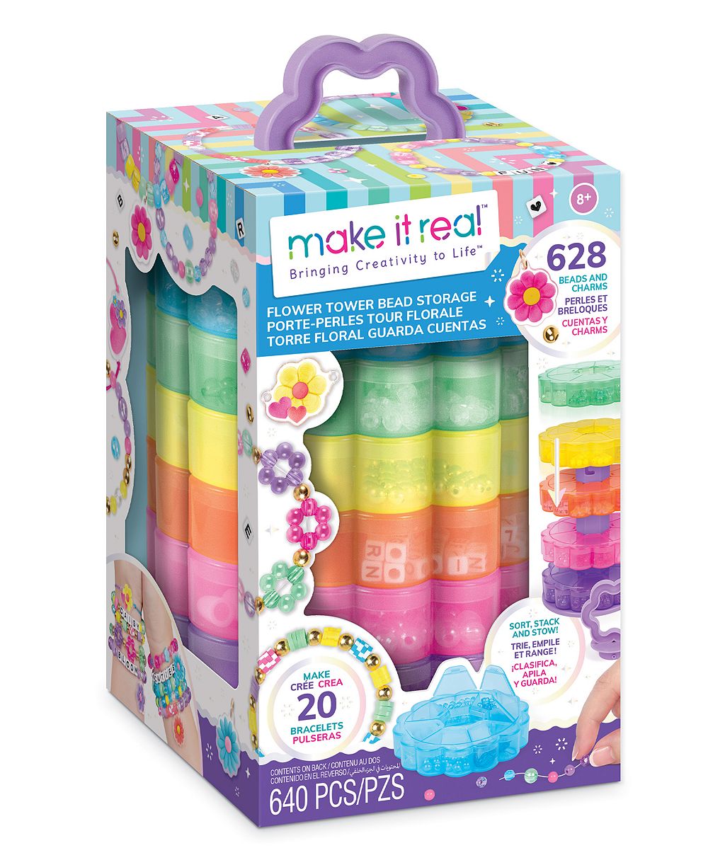 Make It Real Набор для хранения бусин Flower Tower, 8+