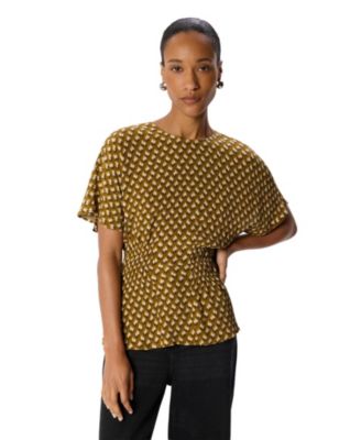 Женская блузка Whistles Women's Ikat Spot Shirred